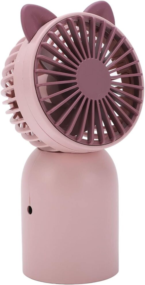 Cute Cat Hand Fan for Girls, Mini Handheld Fan for Children, Portable USB Rechargeable Small Pocket Fan with 300 mAh Battery (Approx. 1 Hour), for Outdoor Travel – Bild 7