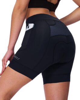 Sportneer Women’s Cycling Shorts with Seat Padding 4D Padded Cycling Shorts with Pocket Elastic Breathable Cycling Shorts Women’s Padding Pain-Free Quick-Drying