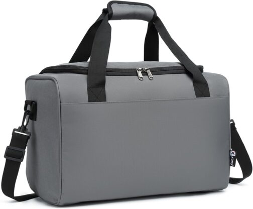 Kono Travel Luggage, 40 x 20 x 25 cm, Large Weekender Bag, Maximum-Size Hand Luggage for Men and Women, gray