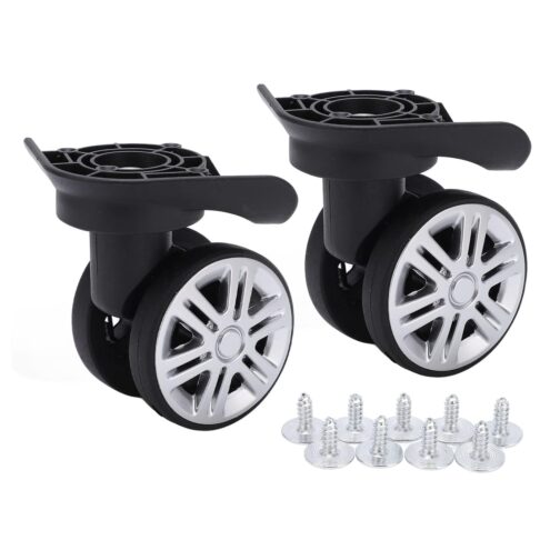 HUSHUI Luggage Swivel Wheels, Luggage Spare Wheel, Travel Suitcase Swivel Castors, Mute Double Row Wheels Luggage, Suitcase Replacement and Repair