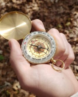 Outdoor Compass, Golden Waterproof Compas, Vintage Style Pockets, Navigation Compass with Luminous Numbers, Decorative Compass, Hiking for Camping, Hiking and Other Outdoor Activities