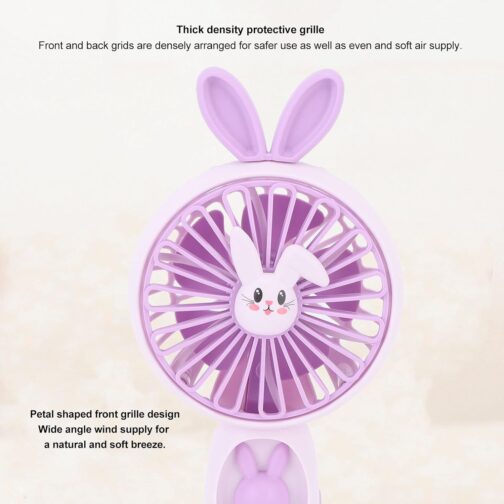 Portable Mini Handheld Fan, Lightweight, Comfortable Cartoon Animal Fan, Powerful and Silent Handheld Fan with Rechargeable Night Light for Travel, Home – Bild 3