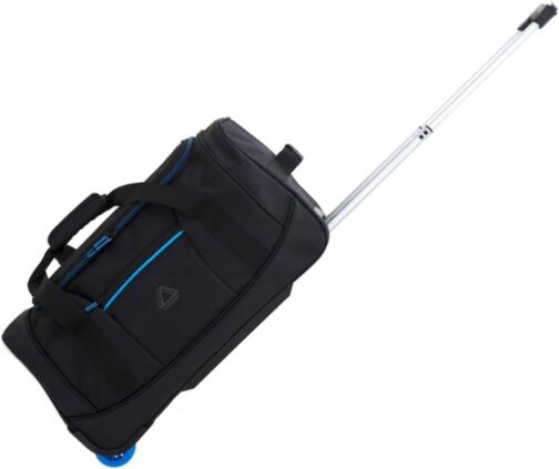 Davidts Trolley Hand Luggage Travel Bag Sports Bag Black Blue 50 cm, black, travel bag