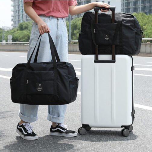 PALAMEA EasyJet Travel Bag Foldable Hand Luggage 40 x 25 x 20 45 x 36 x 20 cm EasyJet Duffel Bags Travel Luggage Lightweight Sports Bag for Travel Sports Gym Holiday Weekender Hand Luggage, Black – Bild 3