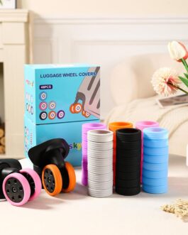 RHQFDM Pack of 8 Luggage Wheel Sleeves, Colourful Silicone Luggage Wheel Covers, Luggage, Suitcase, Wheels Cover, Reduces Noise, Luggage Roll Protection, Luggage Wheels Protection, Suitable for Most