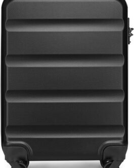 KONO Suitcase Travel Suitcase Lightweight Hard Shell Rolling Suitcase with TSA Lock and 4 Wheels, black, Hard shell