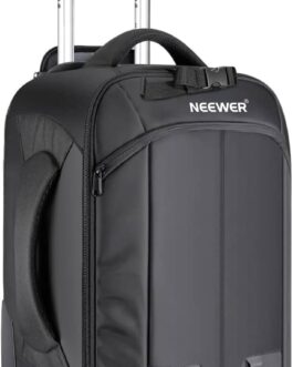 Neewer Convertible Rolling Camera Backpack for SLR/DSLR Cameras and Accessories (NW3300) –Black
