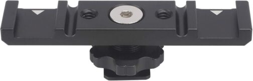 Dual Cold Shoe Mount Bracket, Dual Cold Shoe Mount Plate Adapter, Dual Hot Shoe Extension Bar for Nikon Canon Sony DSLR Camera Flash LED Video Light Microphone – Bild 2