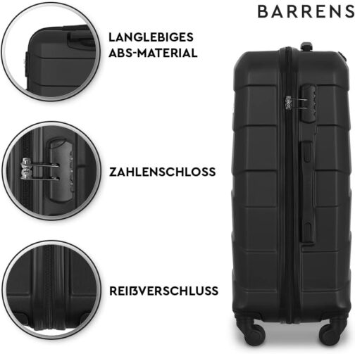 BARRENS Suitcase, Suitcase, Trolleys, Hand Luggage Suitcase, Travel Suitcase, Trolley, Hard Shell Suitcase, Cabin Suitcase, Travel Suitcase with Wheels, Luggage, Trolley Hand Luggage 55 x 40 x 20 cm – Bild 4