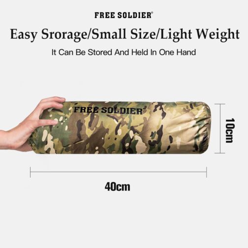 FREE SOLDIER Campingzelt Outdoor Ultraleichtes Einmannzelt In Camouflage, Outdoor-Camping,1 Person Zelt Abenteuer angelzelt einfach aufzubauen und zu tragen moskitoschutz,Wasserdicht – Bild 7