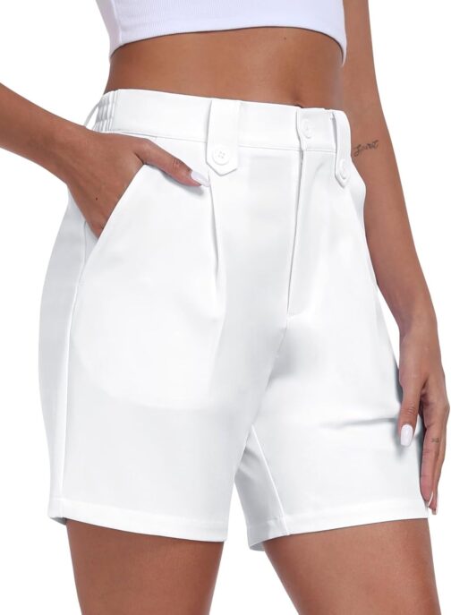 MoFiz Bermuda Shorts Women's Summer Shorts with Pockets Business Cargo Trousers Casual for Golf Hiking Travel – Bild 3