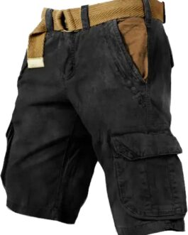 Cargo Trousers Men’s Stretch Short Cargo Shorts Men’s Baggy Work Trousers Basic Lightweight Summer Trousers Relaxed Lightweight Casual Trousers Outdoor Classic Fabric Trousers with Pockets Sweat