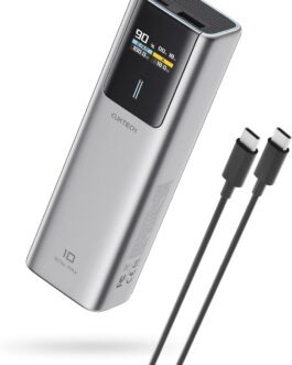 CUKTECH 10 Powerbank 10000 mAh, Power Bank 100 W with Digital Display, External Mobile Phone Battery for iPhone 15/14/13 Series, Samsung Galaxy S23/S22, iPad Air/Pro, Xiaomi, MacBook, Dell and More