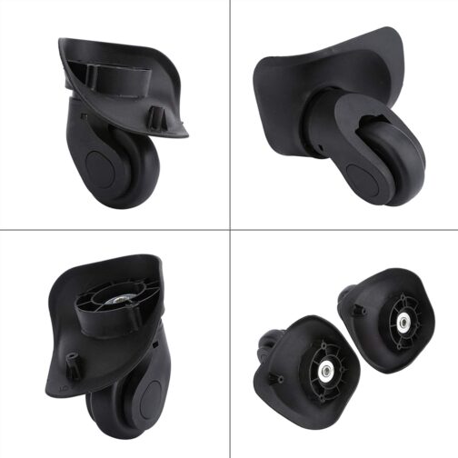 1 Pair of Luggage Swivel Wheels PVC Suitcase Replacement Wheels Wheel Attachments Silent Wear Pulley for Luggage Suitcase Trolley, black – Bild 9