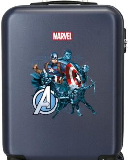 Marvel Joumma Avengers Legendary Cabin Case, Blue, 38 x 55 x 20 cm, Rigid, ABS, Side Combination Lock, 35L, 2kg, 4 Double Wheels, Luggage, Hand, Blue, Cabin Suitcase, blue, cabin case