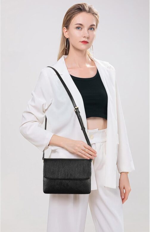 GAEKEAO Women's Shoulder Bag, Crossbody Bag, Purse, Handbag, Women's Shoulder Bag, with Card Slots, Adjustable, Removable Shoulder Strap for Women, Type 1-black, M – Bild 4