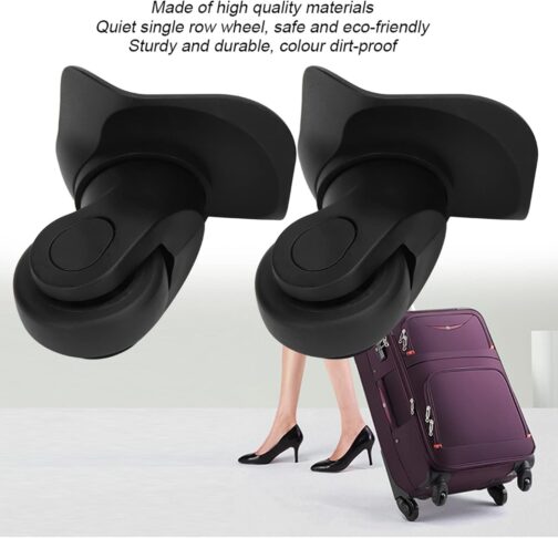 Alomejor Suitcase Mute Wheel Universal Luggage Wheel Replacement Wheel Transport Case Single Row – Bild 4