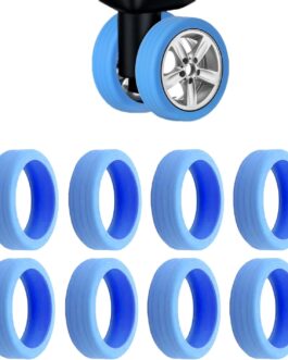 YaLiyA Luggage Wheel Covers Luggage Wheel Protector 8 Pieces Luggage Suitcase Wheels Cover Suitcase Wheels Protection Luggage Suitcase Wheels Cover for Reduces Noise Silicone Cover for Protective