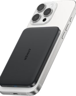 Anker Nano Power Bank, Ultra-Slim 5,000 mAh Magnetic Battery Pack, Qi2 Certified 15W Max Ultra-Fast MagSafe-Compatible Portable Charger, Ergonomic Design, for iPhone 16/15/14/13/12 Series Only