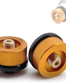 SUNF UA 2 Pcs BBQ Barbecue Stove Plug Gas, Cartridges, Camping Stove Adapter for Picnic Outdoor Cooking Appliances (Orange)