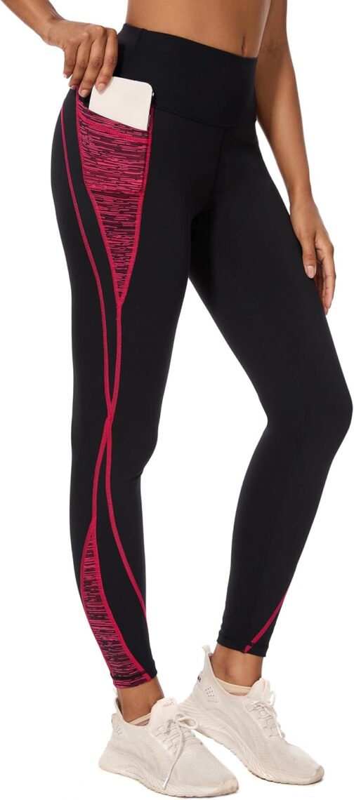 Rexspek Women's Sports Leggings with Pocket, Sports Trousers Women's High Waist Running Trousers Women's Long Fitness Trousers – Bild 7