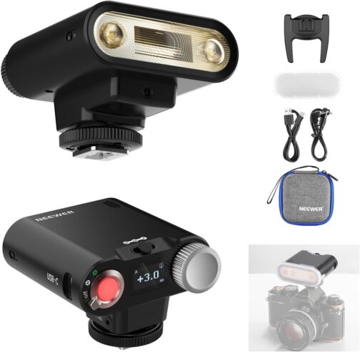 NEEWER Z160 Single Contact Camera Flash Compatible with Canon Nikon Sony Fuji Olympus Cameras, 22Ws GN14 6000K Speedlite, A/M Mode 1/1-1/128 Power, 1100 mAh Battery 650 Full Power Light 1.5s Recycling