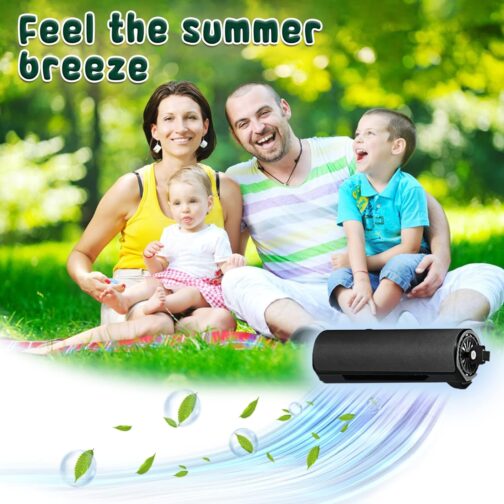 Car Seat Cooling Fan, Quiet Adjustable Wind Speed, USB Car Seat Cooling Fan with Elastic Strap, Car Backrest Fan, Suitable for All Cars Jeep Van RV Trucks (Classic Black) – Bild 7