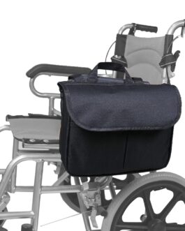 Side Wheelchair Bag, Oxford Cloth Heavy Duty Handle Wheelchair Bag Large Capacity Wheelchair Storage Bag Walker Accessories (Black)