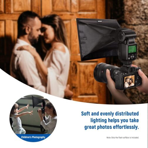 NEEWER Flash Diffuser Light Softbox 11 x 8 Inches Universal, Foldable with Storage Bag Compatible with Canon Nikon Sony Godox Yongnuo NEEWER Speedlight – Bild 7