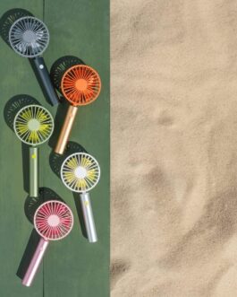 Remember Flow Lime Hand Fan with USB Aluminium Handle with 3 Speed Levels
