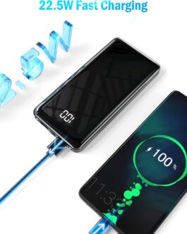 Power Bank Ultra Slim Lightweight 12000 mAh Power Bank Small But Strong External Battery USB C Fast Outputs (4.5A), Compatible with iPhone 15 14 13 iPad Samsung AirPods