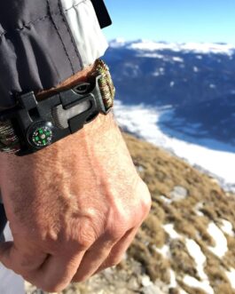 BWuM German Army Paracord Bracelet 5-in-1 with Compass, 22 inches, Nylon