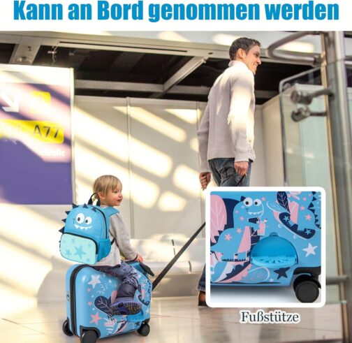 SOARS Children's Suitcase & Backpack 18 + 12 inches, Travel Suitcase with Wheels & Telescopic Handle, Children's Trolley, Children's Luggage, Hard Shell Case, Children's Trolley for Boys and Girls, – Bild 5