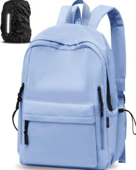 FIORETTO School Backpack Teenager Girls Women School Bag School Bag Backpack School 14 Inch Laptop Compartment, blue, Rucksack Backpacks