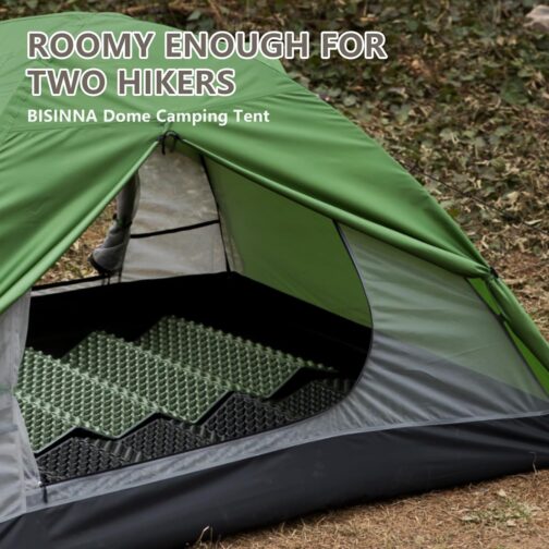 BISINNA Dome Tent 2 People 3-4 Seasons Waterproof & Windproof Ultralight Trekking Tent Compact Pack Size & Flash Assembly for Camping, Hiking, Festival – Bild 9