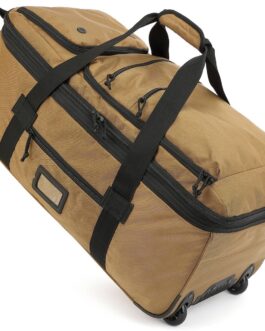 TAIHOYIN Travel Bag with Wheels Large Foldable 85-100L Expandable Packable Roll Bag Travel Hand Luggage, brown, Travel, camping