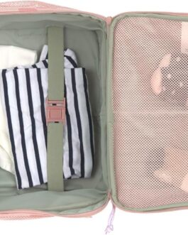 LÄSSIG Children’s Suitcase Trolley Travel Suitcase with Telescopic Rod and Wheels for Children Hand Luggage / Trolley, Pattern Party Rose, Children’s trolley