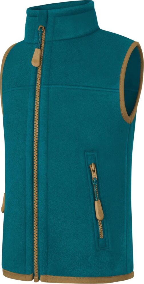 normani Children's Fleece Vest Sleeveless Vest Knitted Vest Breathable Outdoor Top with Stand-Up Collar and Side Pockets – Bild 3
