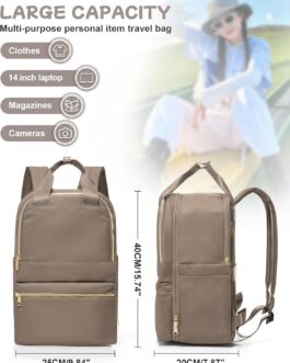 bergsalz Ryanair Travel Backpack Women’s Hand Luggage 40 x 20 x 25 Backpack Women Men Work Hand Luggage Backpack Waterproof Travel Backpack, brown, Casual