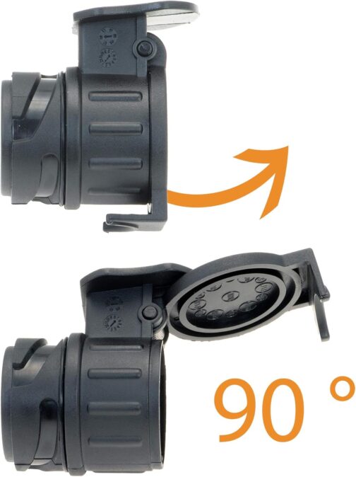 Valonic Trailer Adaptor - 13-Pin to 7-Pin Car to Trailer - for Cars and Lorries - Short, Black, Towing Hitch Adaptor – Bild 6