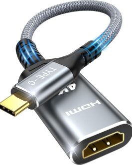 Highwings USB C HDMI Adapter 4K @ 60Hz, USB Type-C to HDMI Adapter [Thunderbolt 3/4] Compatible with iPhone 16/15 Pro/Max, for MacBook Pro/Air, for iPad Pro/Air, for Surface Book 2, for Galaxy etc.