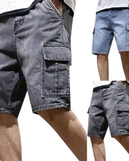 Jeans Men’s Short with Side Pockets Men’s Shorts Summer Jeans Cargo Shorts Denim Look Training Shorts Many Pockets Work Shorts Breathable Sweat Shorts Lightweight Sports Shorts Comfortable Summer