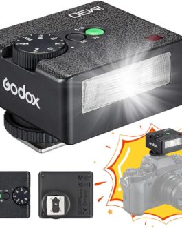 Godox iM30 Camera Flash, Pocket Flash, S1/S2 Optical Control, 6500K±200K Colour Temperature, 7 Power Levels (1/64~1/1), Guide Number 15 (ISO 100, Meters), Godox IM30 Flash for Cameras