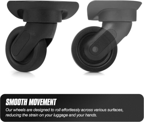 GUGULUZA Set of 4 Replacement Wheels for Suitcase, 50 x 17.5 mm Suitcase Wheels, Replacement Wheels for Suitcase, Trolley, Suitcase, Travel Suitcase – Bild 6
