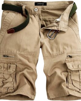 Cargo Shorts, Men’s Short Trousers, Summer Cargo Shorts with Pockets, Large Sizes, Lightweight Bermuda Shorts, Chino Shorts, Hiking Trousers, Men’s Outdoor Trousers