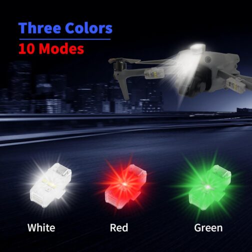 LED Drone Light Lighting for DJI Flip, Neo, Mini 4K/2/3/4 Pro/SE, Air 3S/3/2/2S, Mavic 3/2, Spark, FPV, Avata, EVO, Drone Strobe Light, Night Flying Anti Collision Flash Flashing Light Accessories – Bild 2