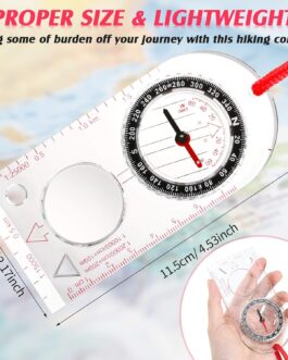 Skylety Navigation Compass Boy Scout Compass Orienteering Compass Lightweight Hiking Compass with Adjustable Tilt for Expedition Map Reading Navigation Orienteering (12.5 x 6.0 cm)