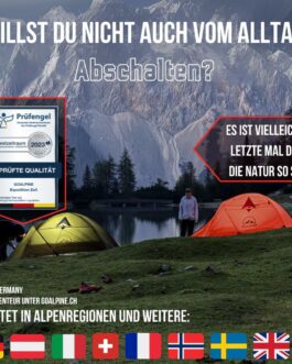 GOALPINE® Zelte für 1 & 2 große Personen | wasserdicht 4000mm | kleines Packmaß | zum Wandern, Bergtouren & Bikepacking | Ultraleicht | 3-4 Jahreszeiten | schneller aufbau