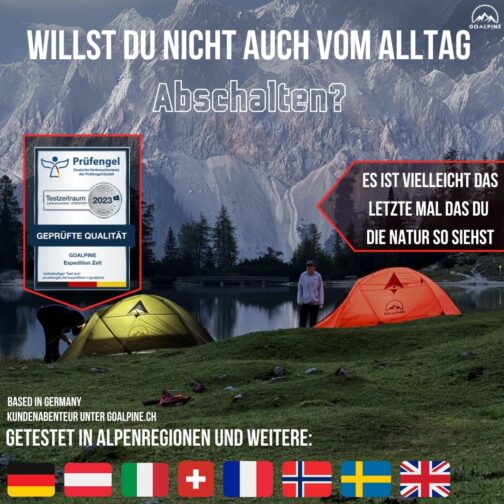 GOALPINE® Zelte für 1 & 2 große Personen | wasserdicht 4000mm | kleines Packmaß | zum Wandern, Bergtouren & Bikepacking | Ultraleicht | 3-4 Jahreszeiten | schneller aufbau – Bild 2