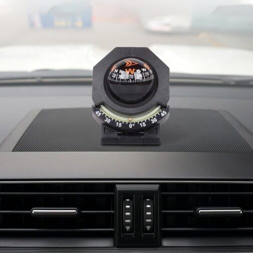 Car Compass Dashboard | Foldable Glow in the Dark Bullet Compass | Built-in Sloppe Meter for High Precision Navigation | Portable Marine Compass for Car, Truck and Vehicle Decoration – Bild 3